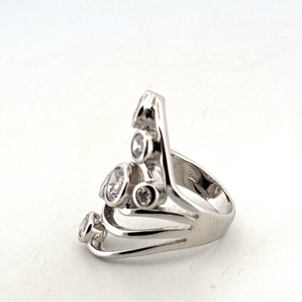 Stunning 925 Sterling Silver Constellation style silver statement ring 8.4G - Picture 4 of 16